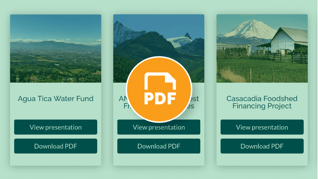 Case Examples of Integrated Landscape Finance Mechanisms resource